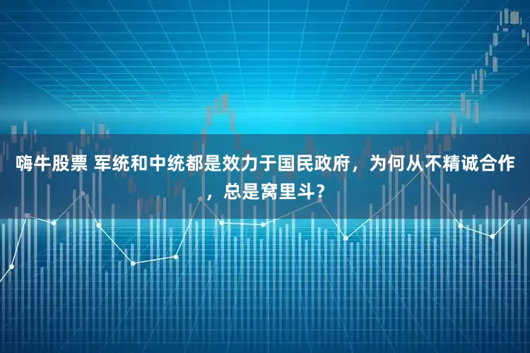 嗨牛股票 军统和中统都是效力于国民政府，为何从不精诚合作，总是窝里斗？